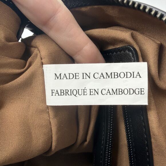 Sondra Roberts Squared Vegan Leather Brown Suede Clutch Purse Makeup Bag Travel - Picture 12 of 14